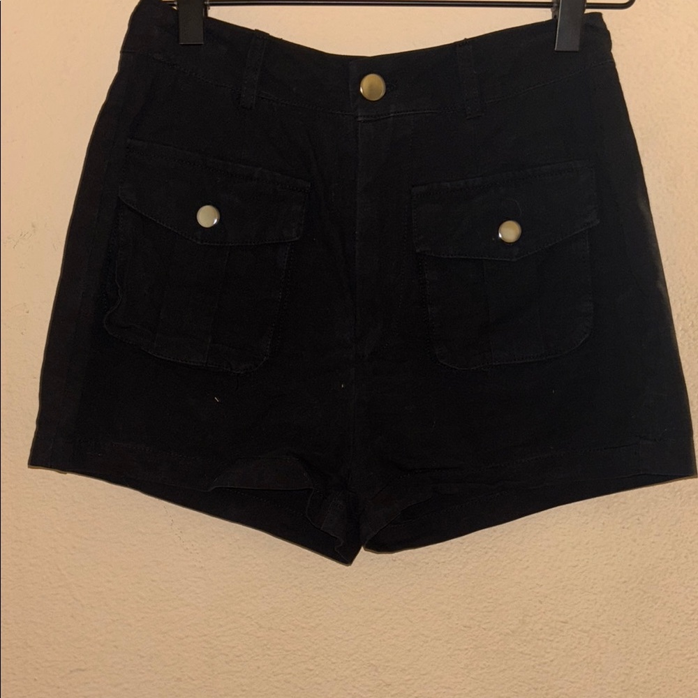 WhiteFox Boutique See You There Cargo Shorts In Black